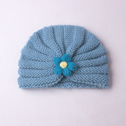 Children's Keep Warm Knitted Hat Cute Flowers Kids' Headwear