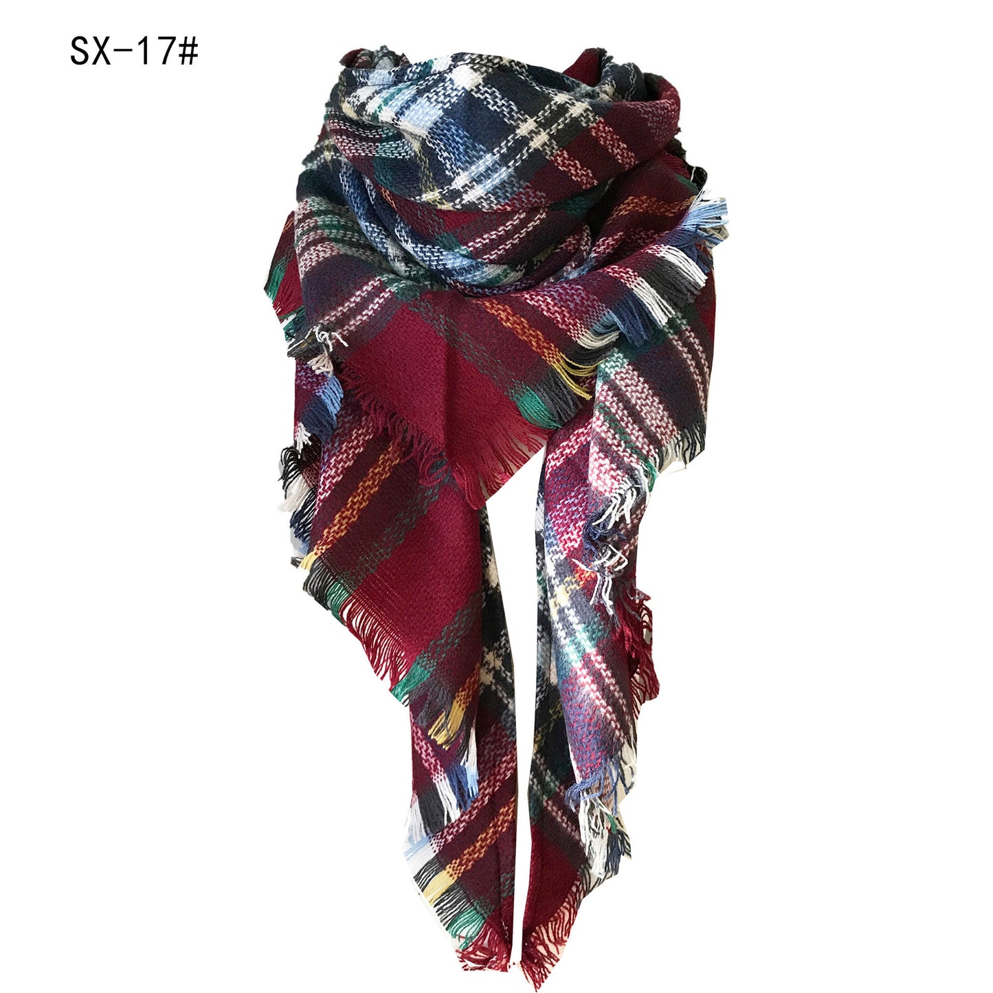 Women's Double-sided Square Triangular Binder Neck Warmer Scarfs