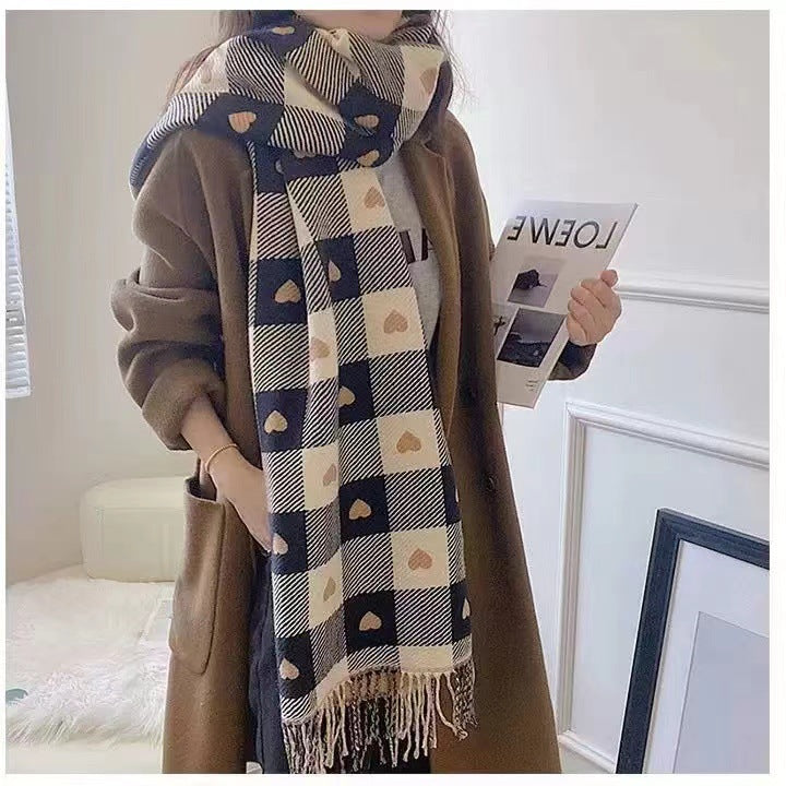 Women's & Men's Versatile Fashion Love Shawl Long Type Scarfs