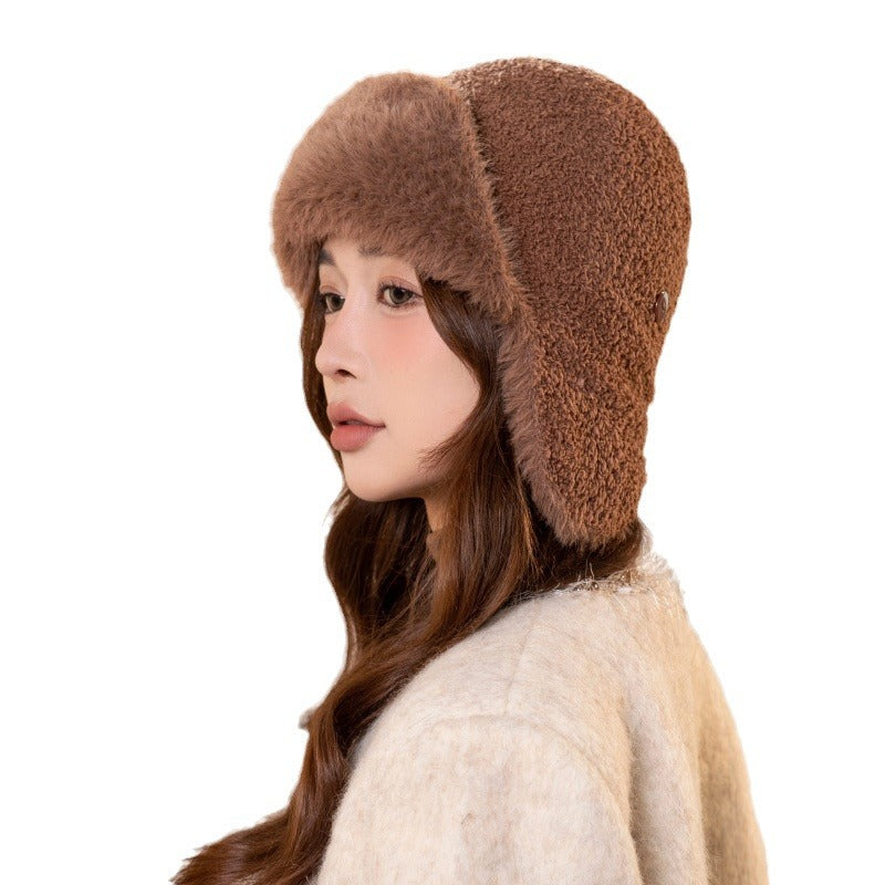 Women's Winter Thickened Warm Hat Imitation Fur Hats & Caps