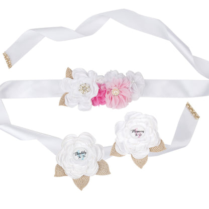 Women's Welcome Born Party Expectant Mother Props Father Badge Belts