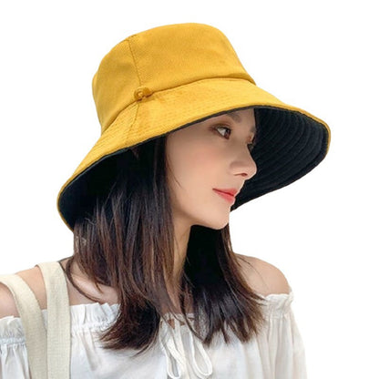 Female Reversible Fisherman Outdoor Bucket Big Hats & Caps