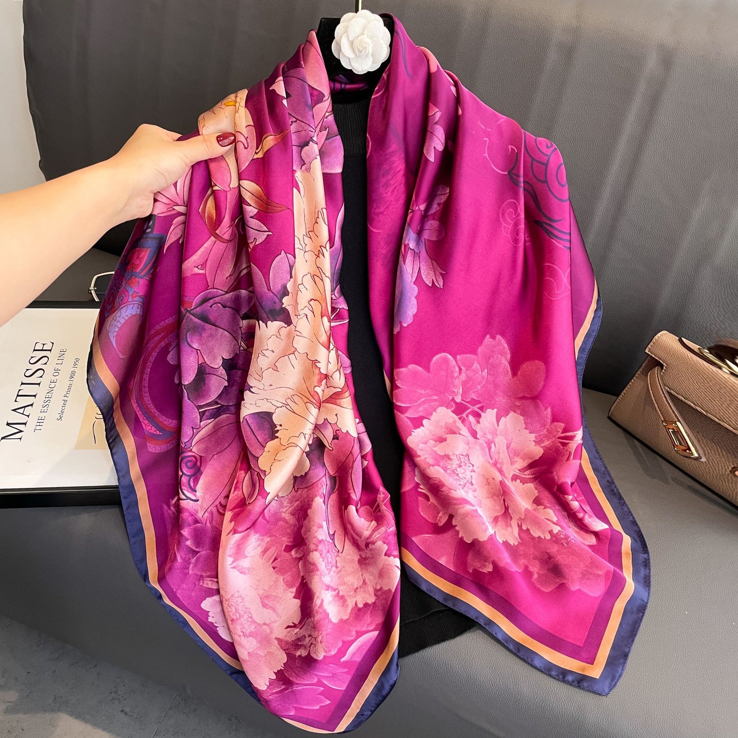 Kerchief Air-conditioned Room Neck Shawl Flower Print Scarfs