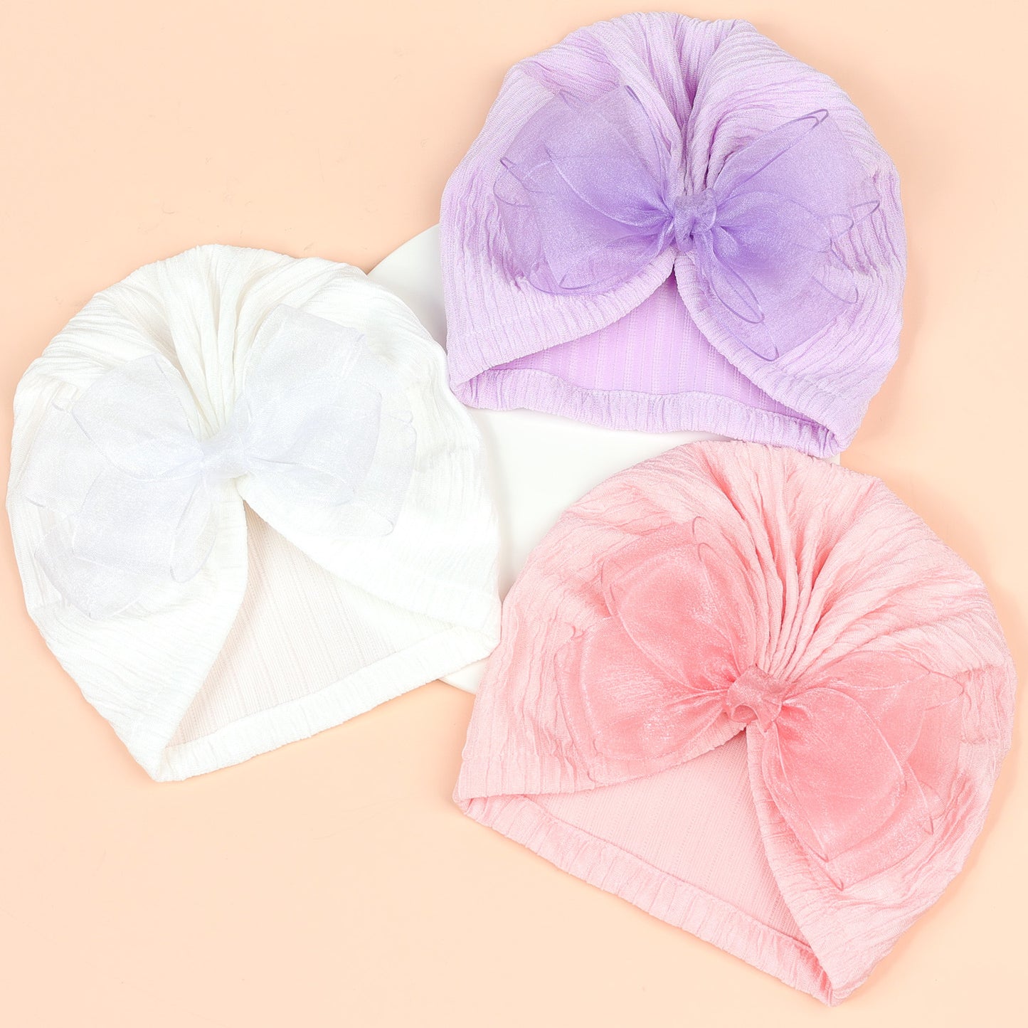 Hat Bow Solid Color Pearlescent Colors Kids' Headwear