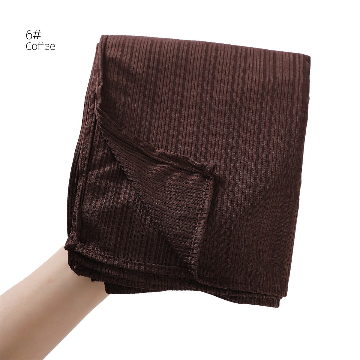 Women's Knitted Pure Color Soft Striped Bag Scarfs