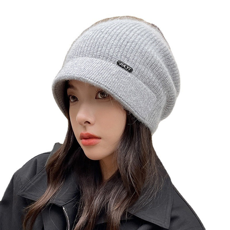 Women's Fashion Small Rabbit Fur Hat Peaked Hats & Caps