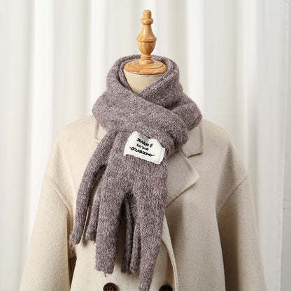 Fashion Thickened Solid Color Korean Style Versatile Scarfs