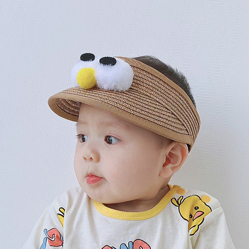 Children's Hat Summer Cute Big Eyes Straw Kids' Headwear