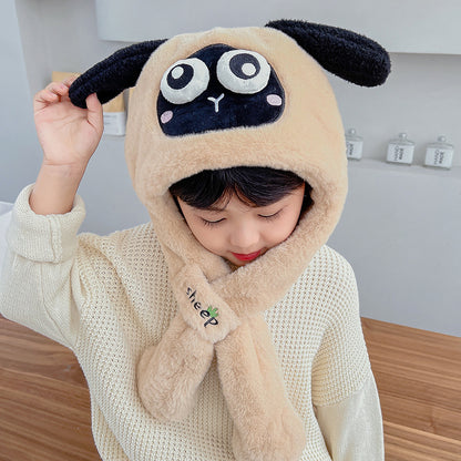 Children's Ears Moving Plush Bonnet One-piece Will Kids' Headwear