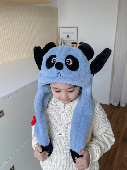 Children's Ears Moving Plush Bonnet One-piece Will Kids' Headwear