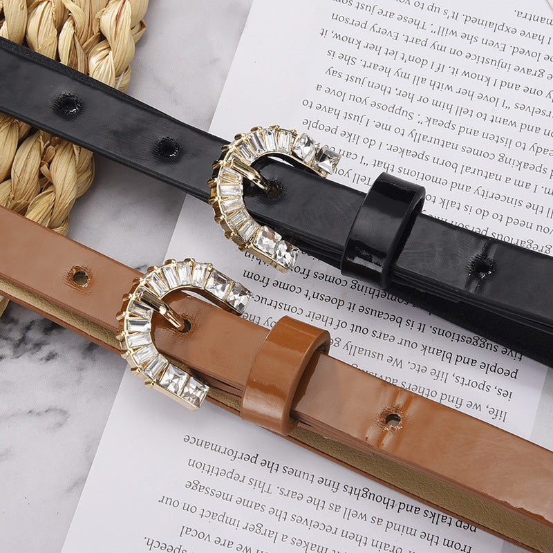 Women's Inlaid Pin Buckle Fashion Candy Color Belts