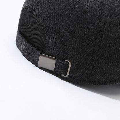 Men's Hat Thickened Earflaps Warm Peaked Outdoor Hats & Caps