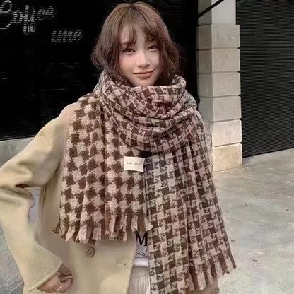 Women's Brown Winter High-grade Retro Easy Matching Korean Style Scarfs