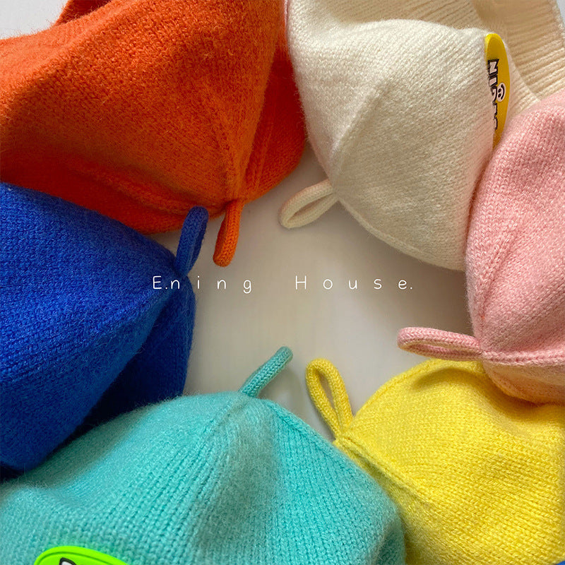 Korean Style Knitted Wool For Boys Kids' Headwear