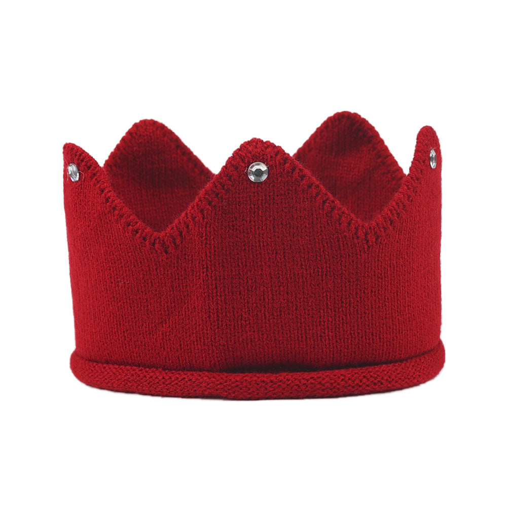 Children's Crown Hat Male Female Th Birthday Knitted Kids' Headwear