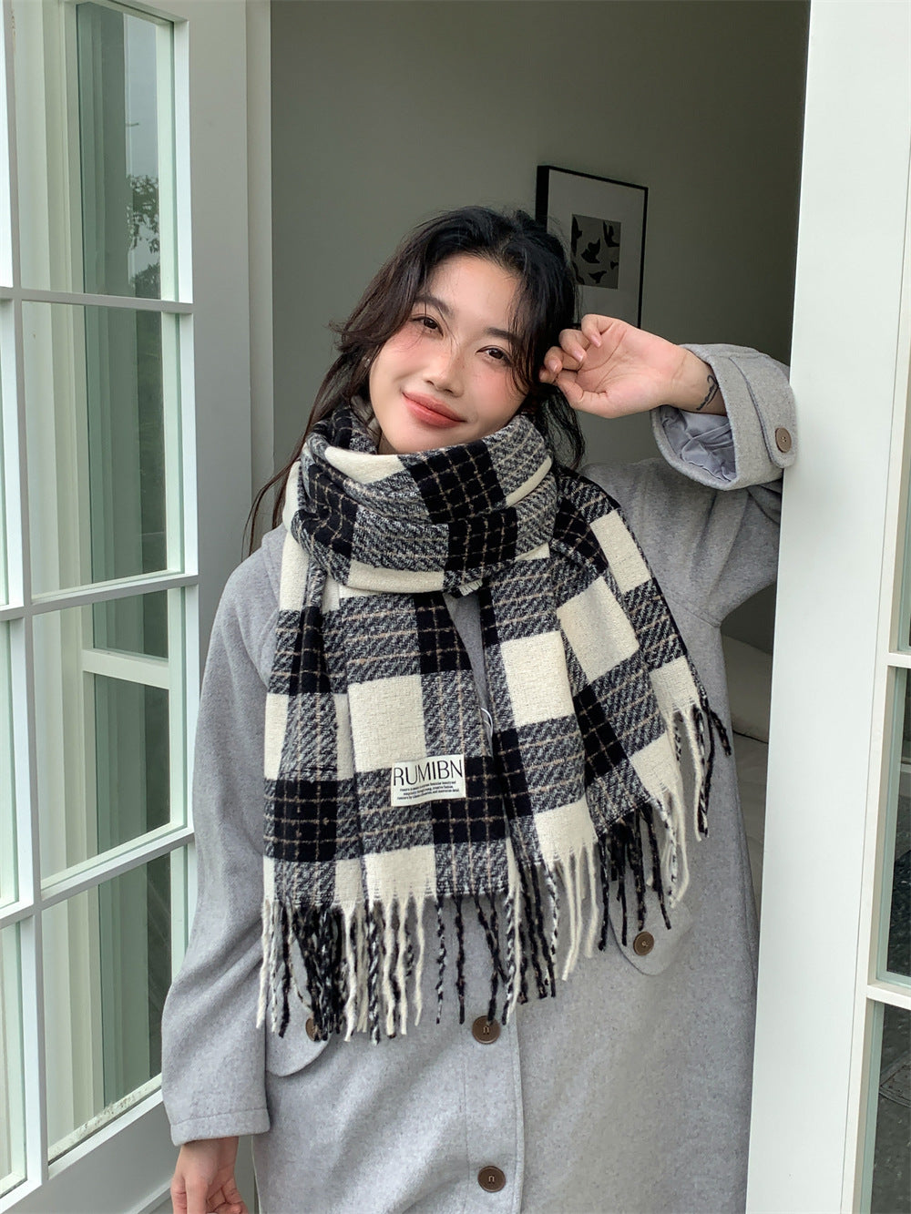 Women's Atmosphere Sense Artificial Cashmere Retro Warm Scarfs