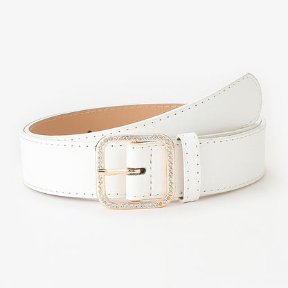 Women's Spring High-grade Fashion Alloy Square Buckle Casual Decorative Belts