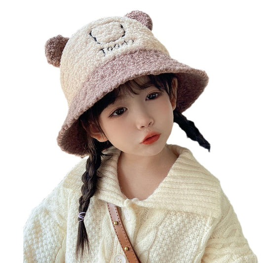 Children's Bucket Hat Cute Super Bear Faux Kids' Headwear