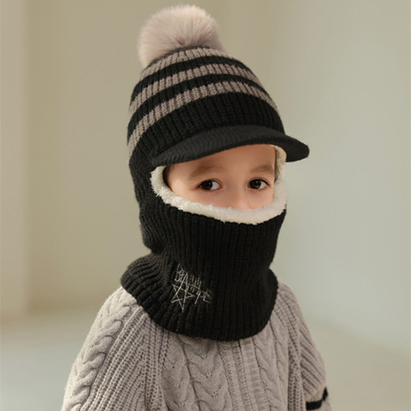 Padded Warm Keeping Woolen Fashion Ear Protection For Boys Kids' Headwear