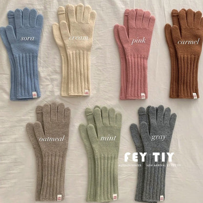 Screen Five Finger Lengthen To Keep Warm Gloves