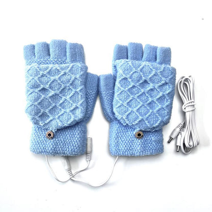 Men's Hand Warmer Half Finger Winter Warm Gloves