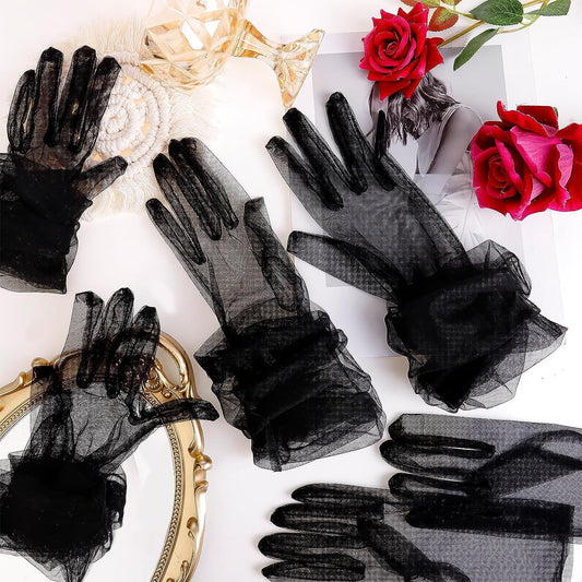 Hands Over The Elbow Long Opera Party Short Lace Gloves