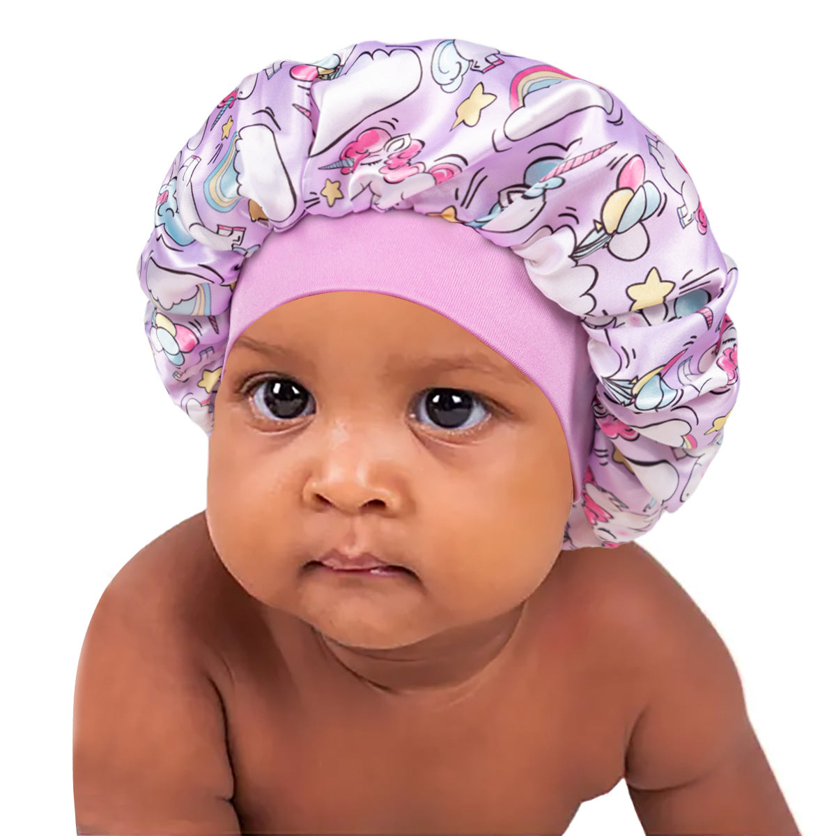 Children's Satin Nightcap Shower Infant Printed Kids' Headwear