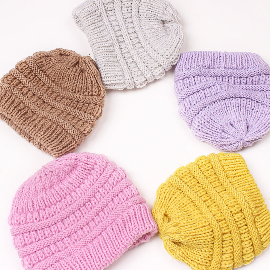 Children's Hat Warm Candy Color Boy Infant Kids' Headwear