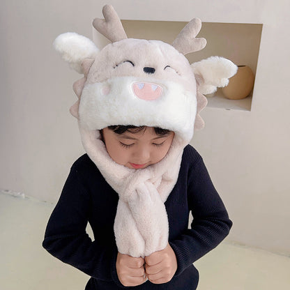 Children's Ears Moving Plush Bonnet One-piece Will Kids' Headwear