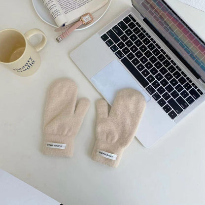 Thick Female Winter Korean Style Male Cute Knitting Thread Gloves