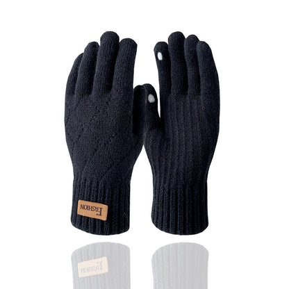 Men's Knitted Winter Warm Hollow Personality Open Finger Gloves