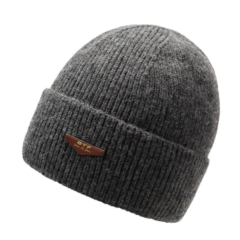 Men's Woolen Winter Mountaineering Fleece-lined Warm Pullover Hats & Caps