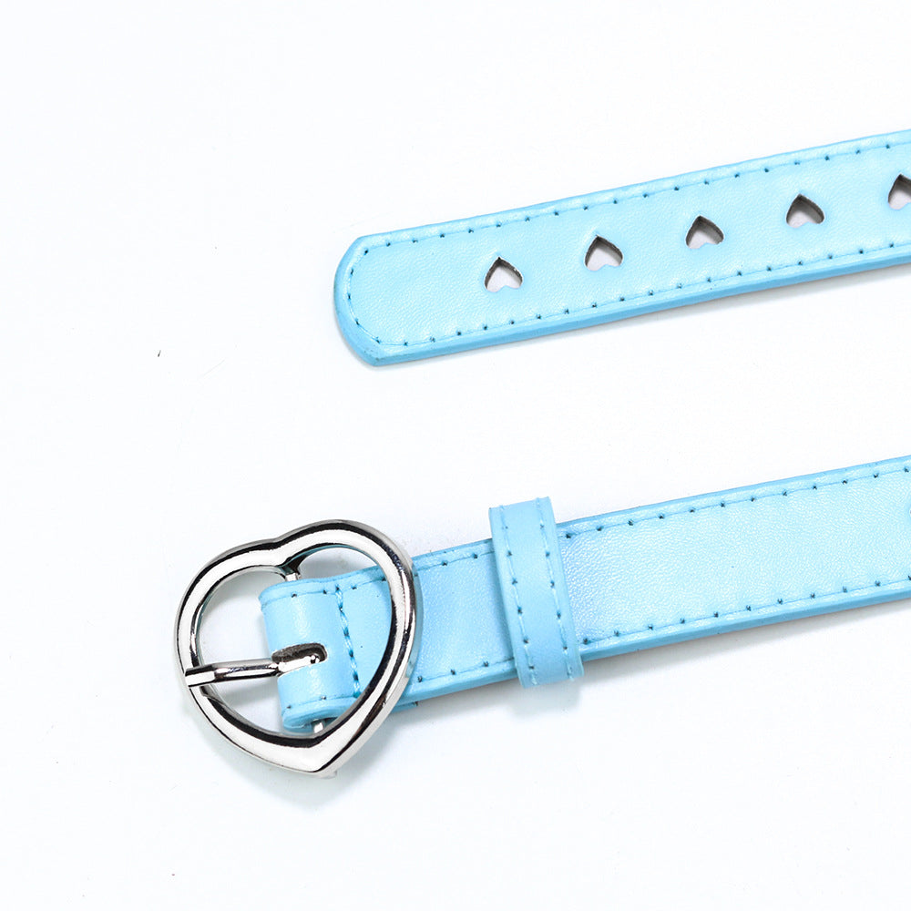 Children's Christmas Jeans Strap Heart-shaped Hollow Love Belts