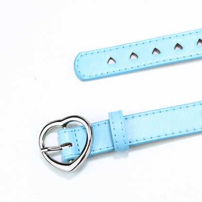 Children's Christmas Jeans Strap Heart-shaped Hollow Love Belts