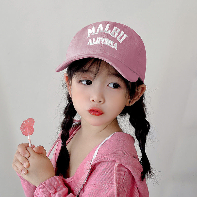 Korean Fashion Peaked Thin Letter Handsome Kids' Headwear