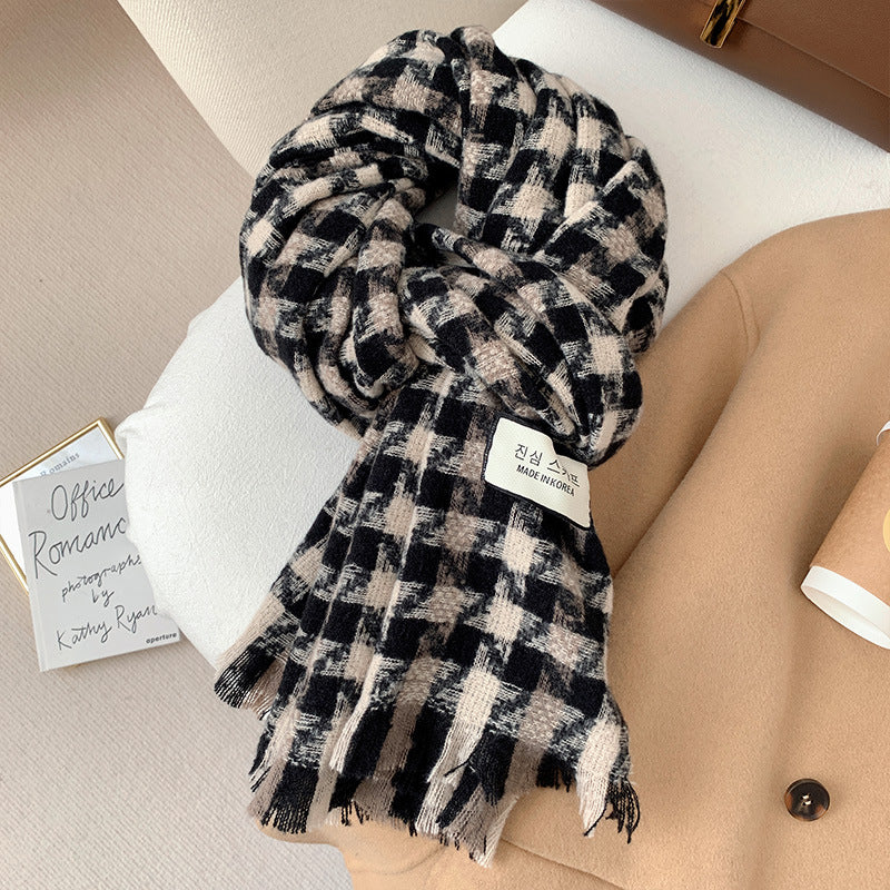 Women's Plaid Fashion Warm Atmosphere Shawl Scarfs