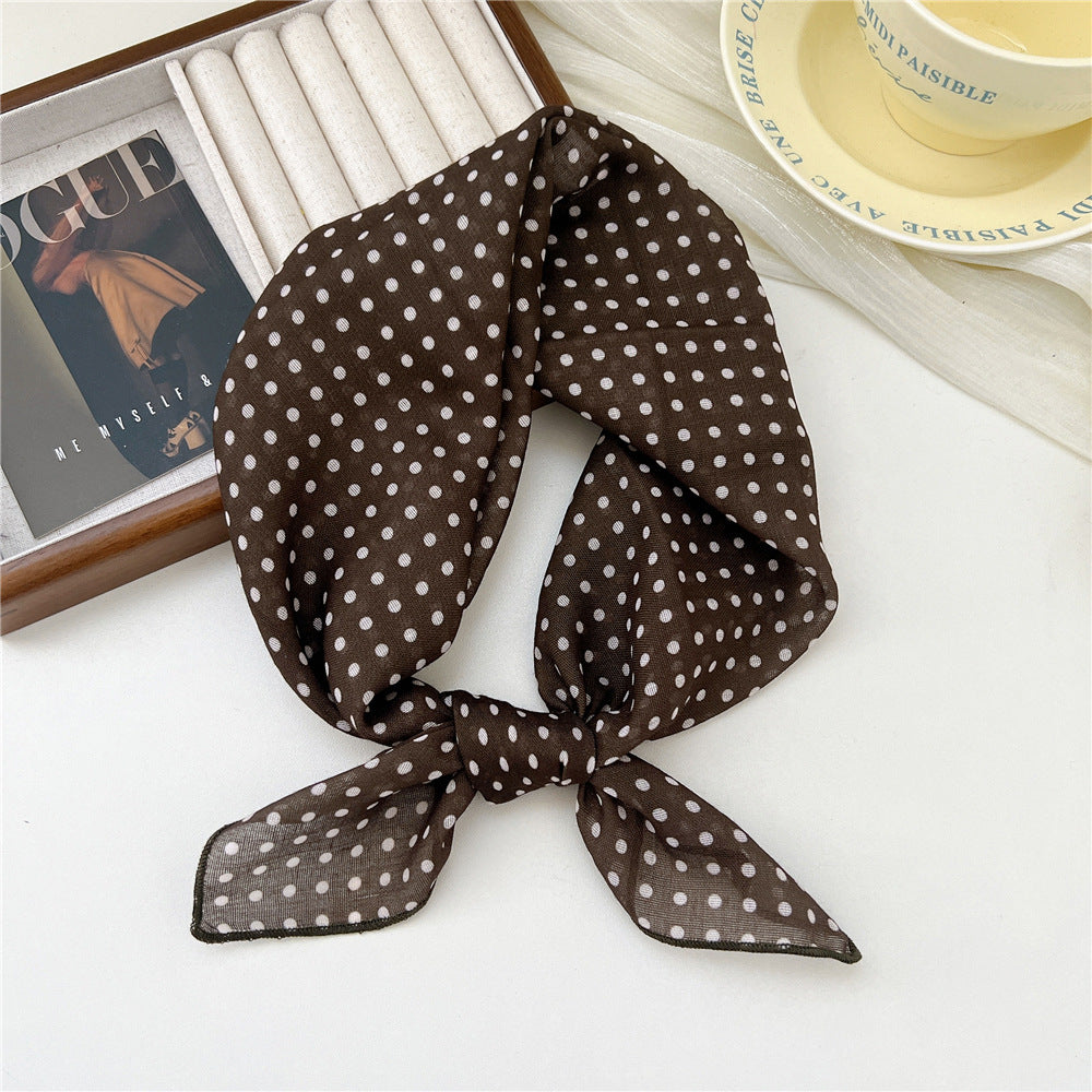 Small Square Towel Silk Female Autumn Summer Bandana Headband Scarfs