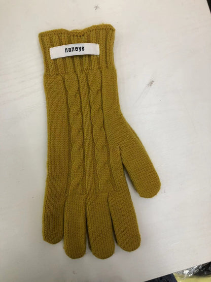 Women's & Men's Soft Glutinous Solid Color Touch Screen Cycling Knitted Five-finger Gloves