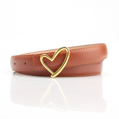 Women's Heart Buckle High-grade Fashion Jeans Dress Belts