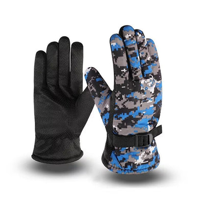 Men's Winter Ski Camouflage Waterproof Windproof Thickening Gloves