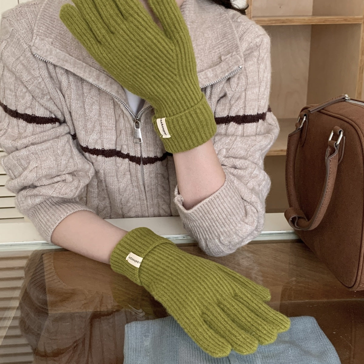 Women's Play Mobile Phone Korean Style Pure Gloves