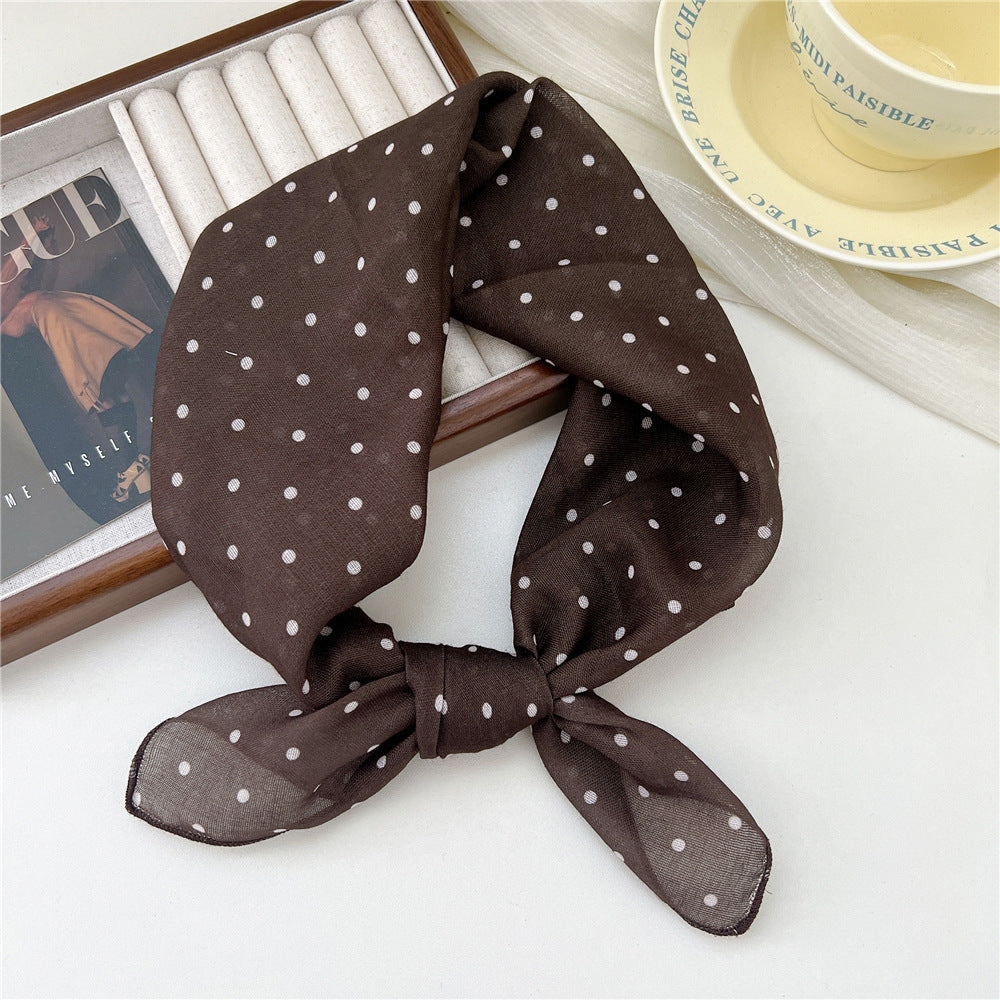 Small Square Towel Silk Female Autumn Summer Bandana Headband Scarfs