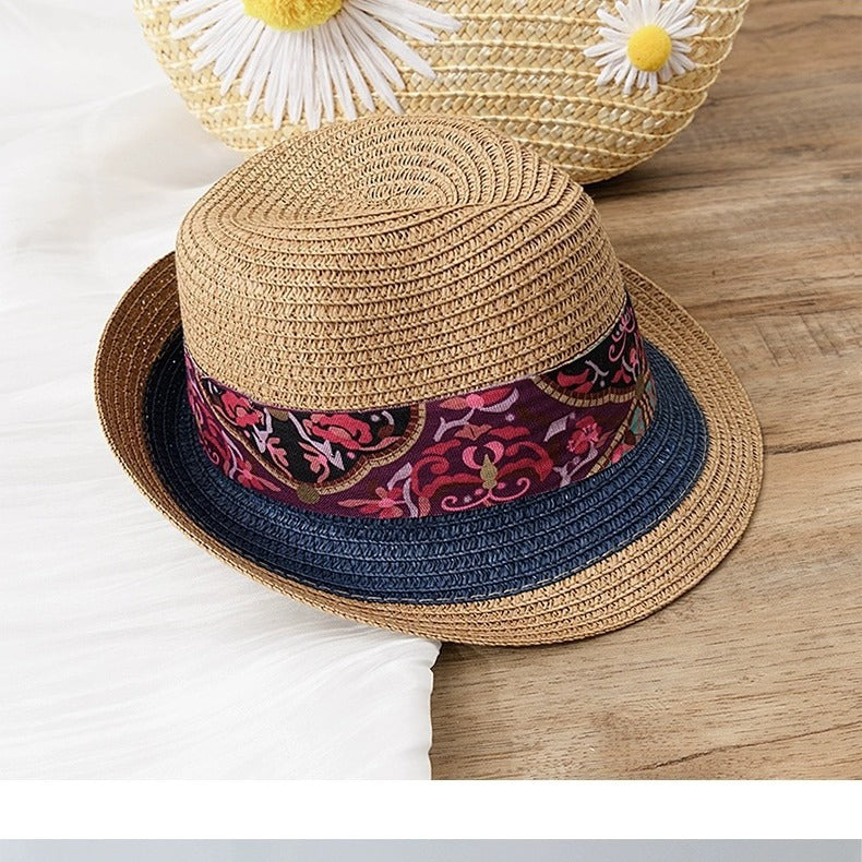 Women's Ethnic Style Big Brim Straw Hat Sun Protection Hats & Caps