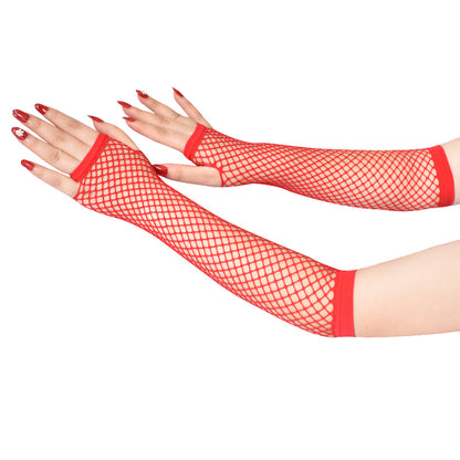 Mesh Mid-length Fishnet Stretch Sexy Vintage Party Gloves