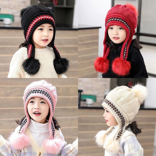 Children's Winter Cute Princess Fleece-lined Keep Warm Kids' Headwear