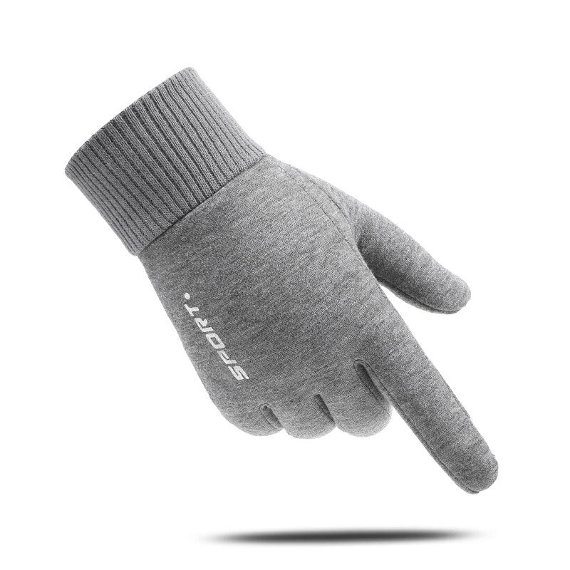 Men's Cycling Touch Screen Fleece-lined Knitting Windproof Gloves