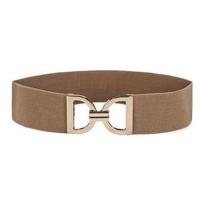 Women's Korean Style Alloy Buckle Wide Waist Belts