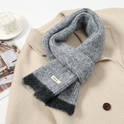 Women's Winter High-grade Versatile Fashion Patchwork Knitting Warm Neck Scarfs