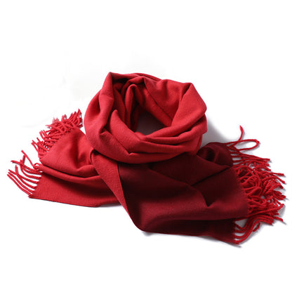 Women's & Men's Cashmere Winter Thickened Warm Double-sided Two-color Scarfs