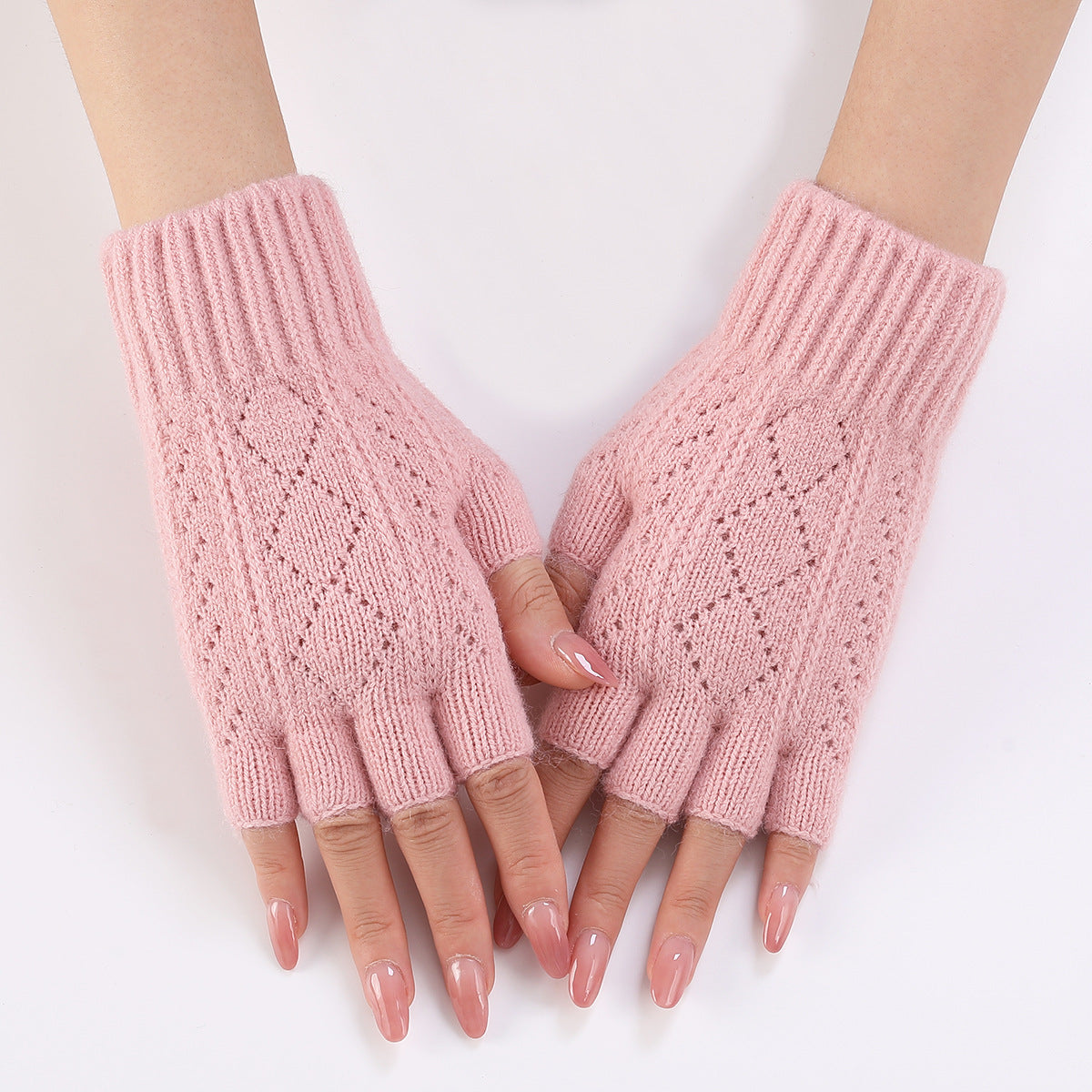 Women's Finger Arm Sleeve Knitted Wool Keep Warm Wristband Gloves